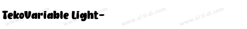 TekoVariable Light字体转换